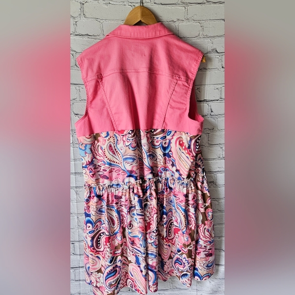 UPCYCLED Sleeveless Duster Sz L - Picture 3 of 5